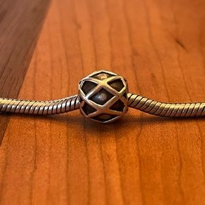 PANDORA Retired Basket Weave Charm